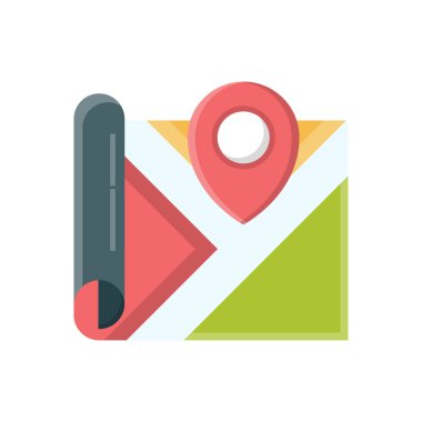 Şeffaf bir arkaplan üzerinde harita vektör çizimi. Konsept ve grafik tasarımı için birinci sınıf kalite semboller..