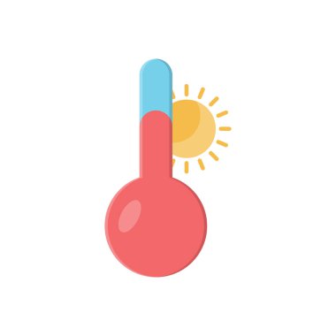 Şeffaf bir arkaplanda sıcaklık vektör çizimi. Konsept ve grafik tasarımı için birinci sınıf kalite semboller..