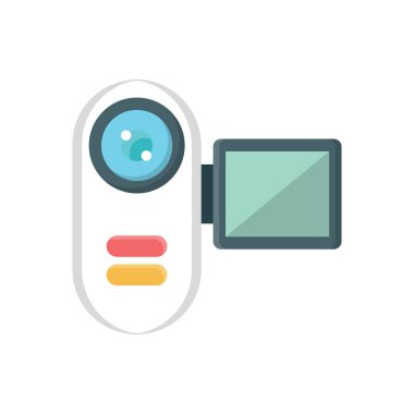 Şeffaf bir arkaplan üzerinde kamera vektör çizimi. Konsept ve grafik tasarım için birinci sınıf kalite semboller..