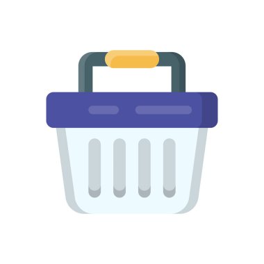 Şeffaf bir arkaplan üzerinde sepet vektör çizimi. Konsept ve grafik tasarım için birinci sınıf kalite semboller..