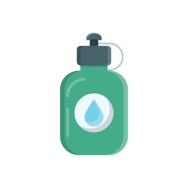 Saydam bir arkaplan üzerinde şişe vektör çizimi. Konsept ve grafik tasarım için vektör çizgisi düz simgesi..