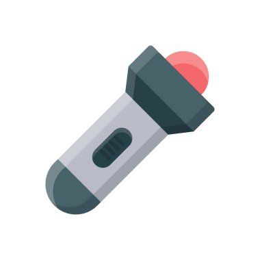 Şeffaf bir arkaplan üzerinde meşale vektör çizimi. Konsept ve grafik tasarım için vektör çizgisi düz simgesi.