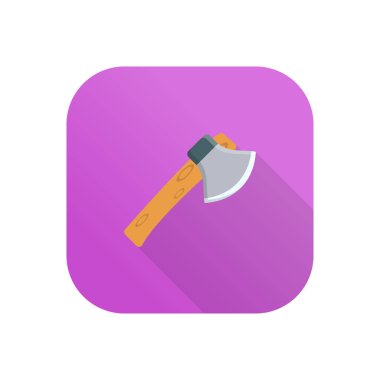 Şeffaf bir arkaplan üzerinde balta Vektörü illüstrasyonu. Konsept ve grafik tasarım için vektör çizgisi düz simgesi.