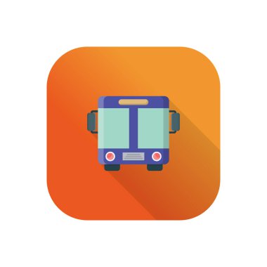 Şeffaf bir arkaplan üzerinde bus vektörü illüstrasyonu. Konsept ve grafik tasarım için vektör çizgisi düz simgesi.