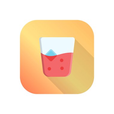 Şeffaf bir arkaplan üzerinde meyve suyu vektör çizimi. Konsept ve grafik tasarım için vektör çizgisi düz simgesi.