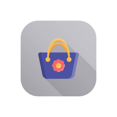 Şeffaf arkaplan üzerinde el çantası Vektörü illüstrasyonu. Konsept ve grafik tasarımı için vektör çizgisi düz simgesi. 