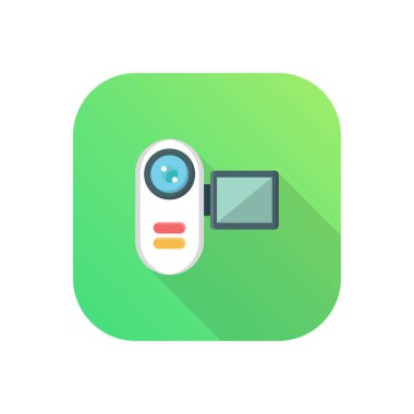 Saydam bir arkaplan üzerinde video vektör illüstrasyonu. Konsept ve grafik tasarım için birinci sınıf kalite semboller..