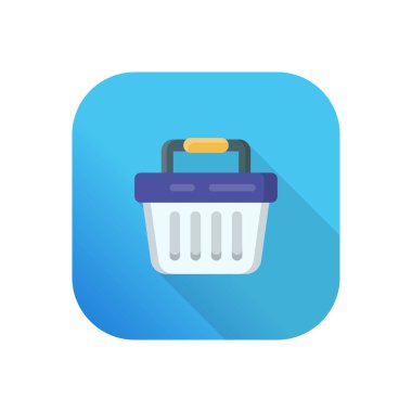 Şeffaf bir arkaplan üzerinde sepet vektör çizimi. Konsept ve grafik tasarım için birinci sınıf kalite semboller..