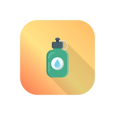 Saydam bir arkaplan üzerinde şişe vektör çizimi. Konsept ve grafik tasarım için vektör çizgisi düz simgesi..