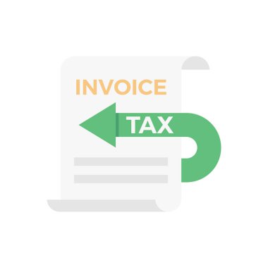 Şeffaf bir arkaplan üzerinde fatura vektör çizimi. Konsept ve grafik tasarım için vektör çizgisi düz simgesi.