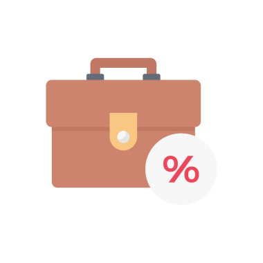 Şeffaf bir arkaplan üzerinde çanta vektör çizimi. Konsept ve grafik tasarım için vektör çizgisi düz simgesi..