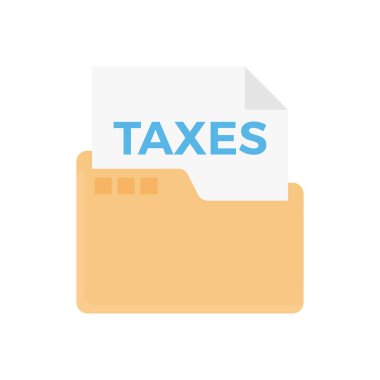 Şeffaf bir arkaplan üzerinde vergi dizini vektör illüstrasyonu. Konsept ve grafik tasarımı için birinci sınıf kalite semboller. vektör çizgisi düz simgesi.