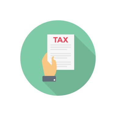 şeffaf bir arkaplan üzerinde vergi vektör illüstrasyonu oluşturun. Konsept ve grafik tasarım için vektör çizgisi düz simgesi.