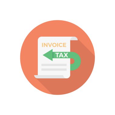 Şeffaf bir arkaplan üzerinde fatura vektör çizimi. Konsept ve grafik tasarım için vektör çizgisi düz simgesi.