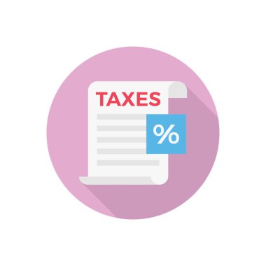 Şeffaf bir arkaplan üzerinde vergi indirimi vektör illüstrasyonu. Konsept ve grafik tasarım için vektör çizgisi düz simgesi.