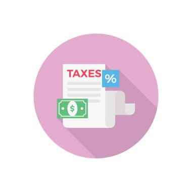 Şeffaf bir arkaplanda indirimli vergi vektör çizimi. Konsept ve grafik tasarım için vektör çizgisi düz simgesi.