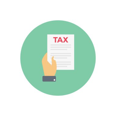 Şeffaf bir arkaplan üzerinde vergi biçimi vektör illüstrasyonu. Konsept ve grafik tasarım için vektör çizgisi düz simgesi.