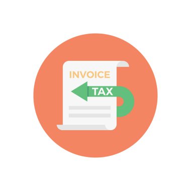 Şeffaf bir arkaplan üzerinde fatura vektör çizimi. Konsept ve grafik tasarım için vektör çizgisi düz simgesi.