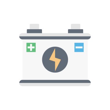 Saydam bir arkaplan üzerinde pil vektör çizimi. Konsept ve grafik tasarımı için birinci sınıf kalite semboller.. 