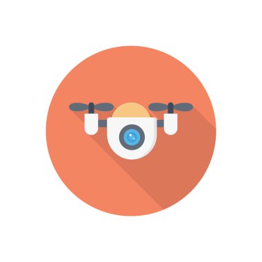 Şeffaf bir arkaplan üzerinde drone vektör illüstrasyonu. Konsept ve grafik tasarım için vektör çizgisi düz simgesi.