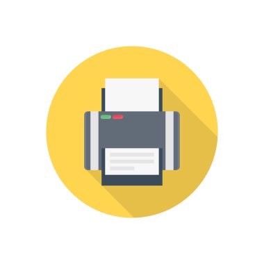 Şeffaf bir arkaplan üzerinde yazıcı vektör çizimi. Konsept ve grafik tasarımı için birinci sınıf kalite semboller..