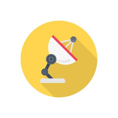 Şeffaf bir arkaplan üzerinde anten çanak vektör çizimi. Konsept ve grafik tasarımı için vektör çizgisi düz simgesi.