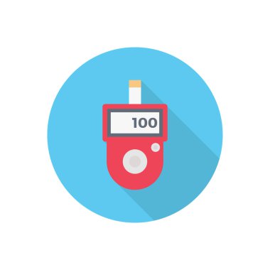 Şeffaf bir arkaplan üzerinde suger test makinesi vektör çizimi. Konsept ve grafik tasarım için vektör çizgisi düz simgesi.