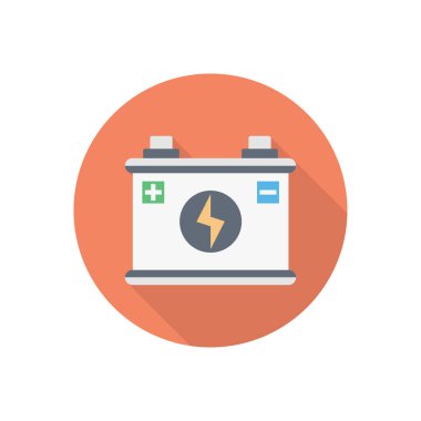 Saydam bir arkaplan üzerinde pil vektör çizimi. Konsept ve grafik tasarımı için birinci sınıf kalite semboller.. 