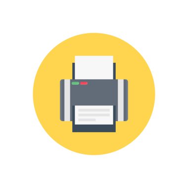 Şeffaf bir arkaplan üzerinde yazıcı vektör çizimi. Konsept ve grafik tasarımı için birinci sınıf kalite semboller.. 