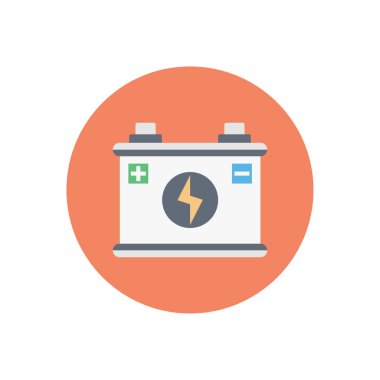 Saydam bir arkaplan üzerinde pil vektör çizimi. Konsept ve grafik tasarımı için birinci sınıf kalite semboller..