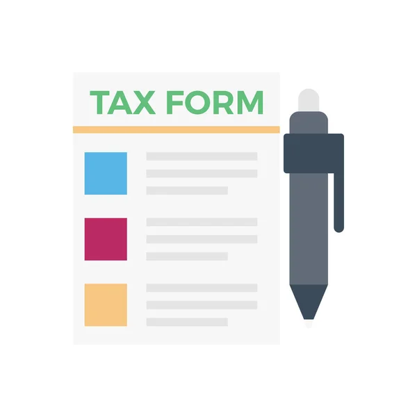 Steuerformular Vektor Illustration Auf Einem Transparenten Hintergrund Premium Qualität Symbols — Stockvektor