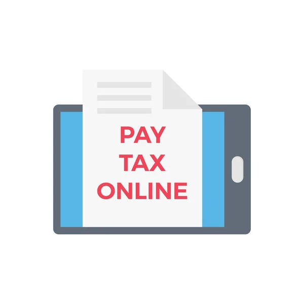Иллюстрация Вектора Уплаты Налогов Онлайн Прозрачном Заднем Плане — стоковый вектор