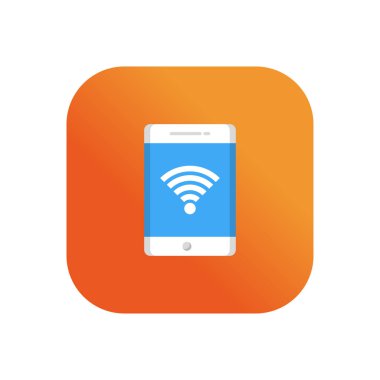 Şeffaf bir arkaplanda wifi vektör çizimi. Konsept ve grafik tasarım için vektör çizgisi düz simgesi.