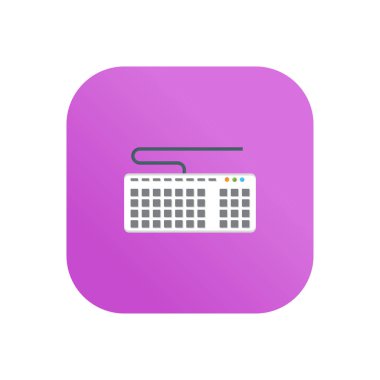 Şeffaf bir arkaplan üzerinde klavye vektör illüstrasyonu. Konsept ve grafik tasarım için vektör çizgisi düz simgesi.