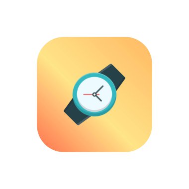 Şeffaf bir arkaplan üzerinde bilek saat vektör çizimi. Konsept ve grafik tasarım için vektör çizgisi düz simgesi.