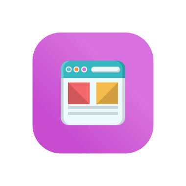 Saydam bir arkaplan üzerinde web sayfası vektör çizimi. Konsept ve grafik tasarım için birinci sınıf kalite semboller..