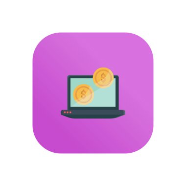 Şeffaf bir arkaplanda dizüstü bilgisayar vektör çizimi. Konsept ve grafik tasarım için birinci sınıf kalite semboller..