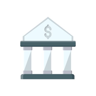 Saydam bir arkaplan üzerinde banka vektör çizimi. Konsept ve grafik tasarım için mükemmel kalite semboller. vektör çizgisi düz simgesi.