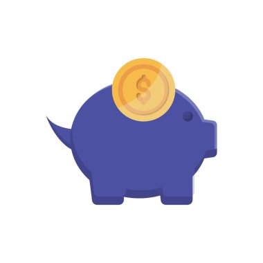 Şeffaf bir arkaplan üzerinde domuzcuk vektör çizimi. Konsept ve grafik tasarım için vektör çizgisi düz simgesi..