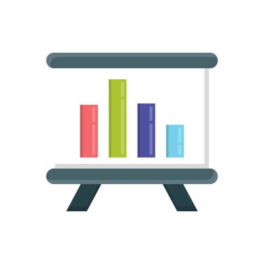 Şeffaf bir arkaplan üzerinde sunum vektör illüstrasyonu. Konsept ve grafik tasarımı için birinci sınıf kalite semboller..