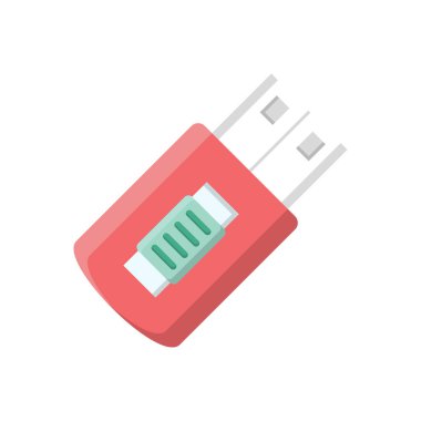 Saydam bir arkaplan üzerinde usb vektör illüstrasyonu. Konsept ve grafik tasarım için vektör çizgisi düz simgesi.