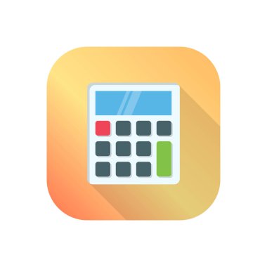 Saydam bir arkaplan üzerinde kaluclator vektör çizimi. Konsept ve grafik tasarımı için vektör çizgisi düz simgesi..