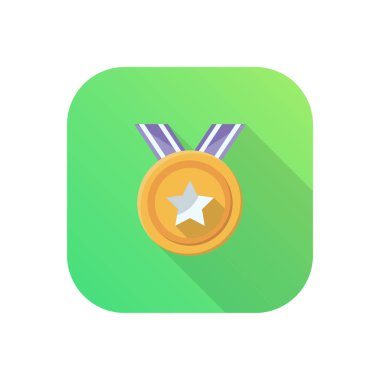 Şeffaf bir arkaplan üzerinde madalya vektör illüstrasyonu. Konsept ve grafik tasarım için birinci sınıf kalite semboller..