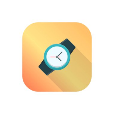 Şeffaf bir arkaplan üzerinde bilek saat vektör çizimi. Konsept ve grafik tasarım için vektör çizgisi düz simgesi.