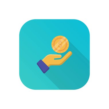 Saydam bir arkaplan üzerinde dolar ödeme vektör çizimi. Konsept ve grafik tasarım için vektör çizgisi düz simgesi..