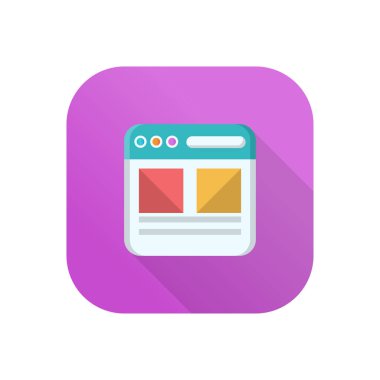 Saydam bir arkaplan üzerinde web sayfası vektör çizimi. Konsept ve grafik tasarım için birinci sınıf kalite semboller..