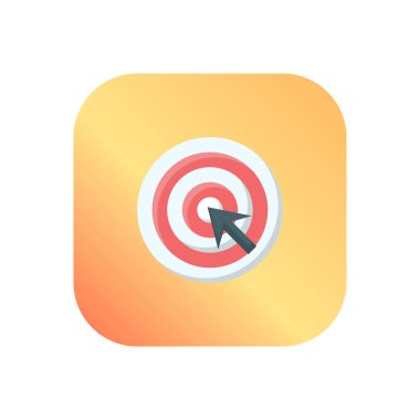 Şeffaf bir arkaplan üzerinde hedef vektör illüstrasyonu. Konsept ve grafik tasarımı için birinci sınıf kalite semboller..