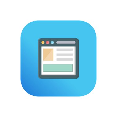 Saydam bir arkaplan üzerinde web sayfası vektör çizimi. Konsept ve grafik tasarım için birinci sınıf kalite semboller..