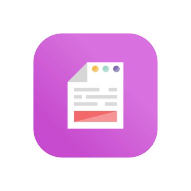 Şeffaf bir arkaplan üzerinde belge vektör illüstrasyonu. Konsept ve grafik tasarımı için birinci sınıf kalite semboller..