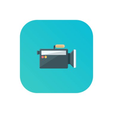 Saydam bir arkaplan üzerinde video kaydedici vektör illüstrasyonu. Konsept ve grafik tasarımı için birinci sınıf kalite semboller..